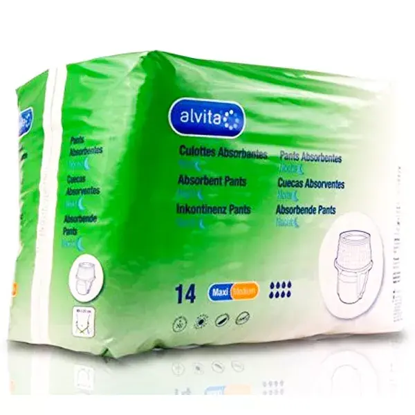 Calcinhas absorventes Alvita Maxi Médio Grande 14 unidades