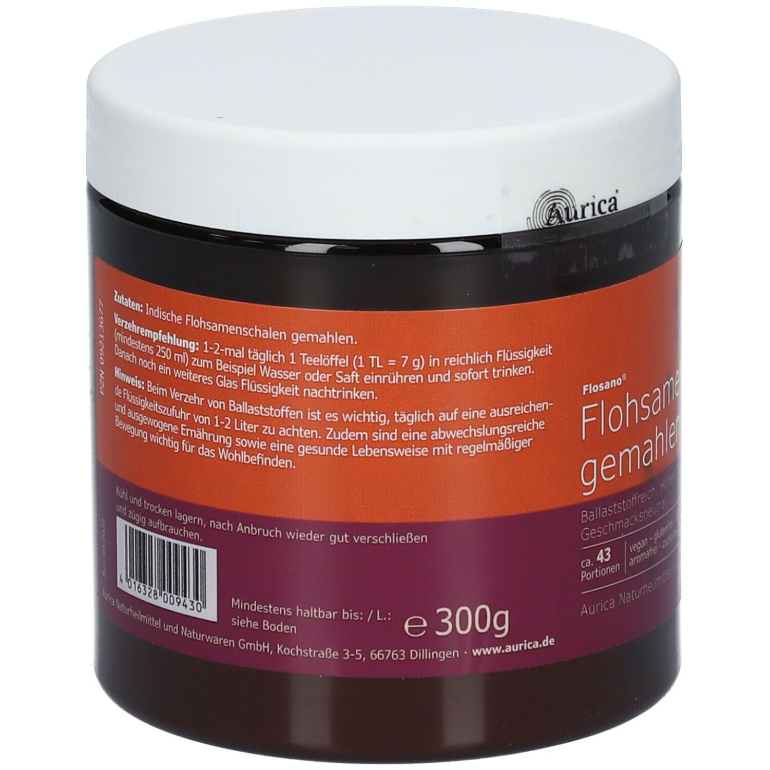 Aurica® Flohsamenschalen gemahlen Flosano®