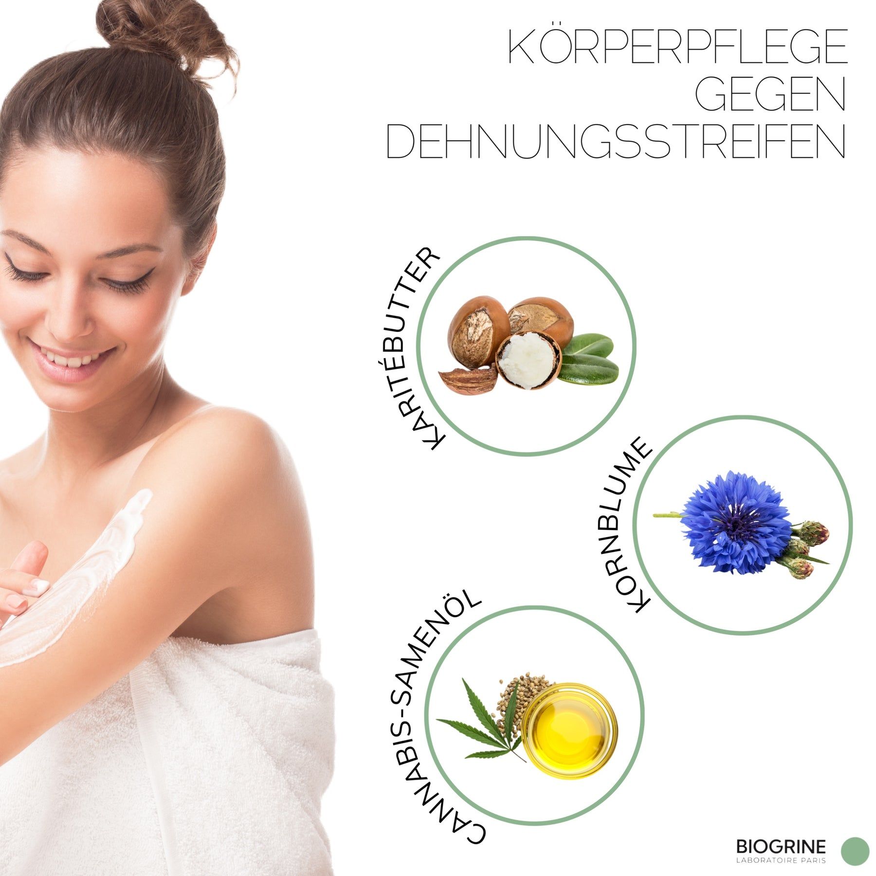 BIOGRINE „HARMONY“ CBD FEUCHTIGKEITSSPENDENDE KÖRPERMILCH