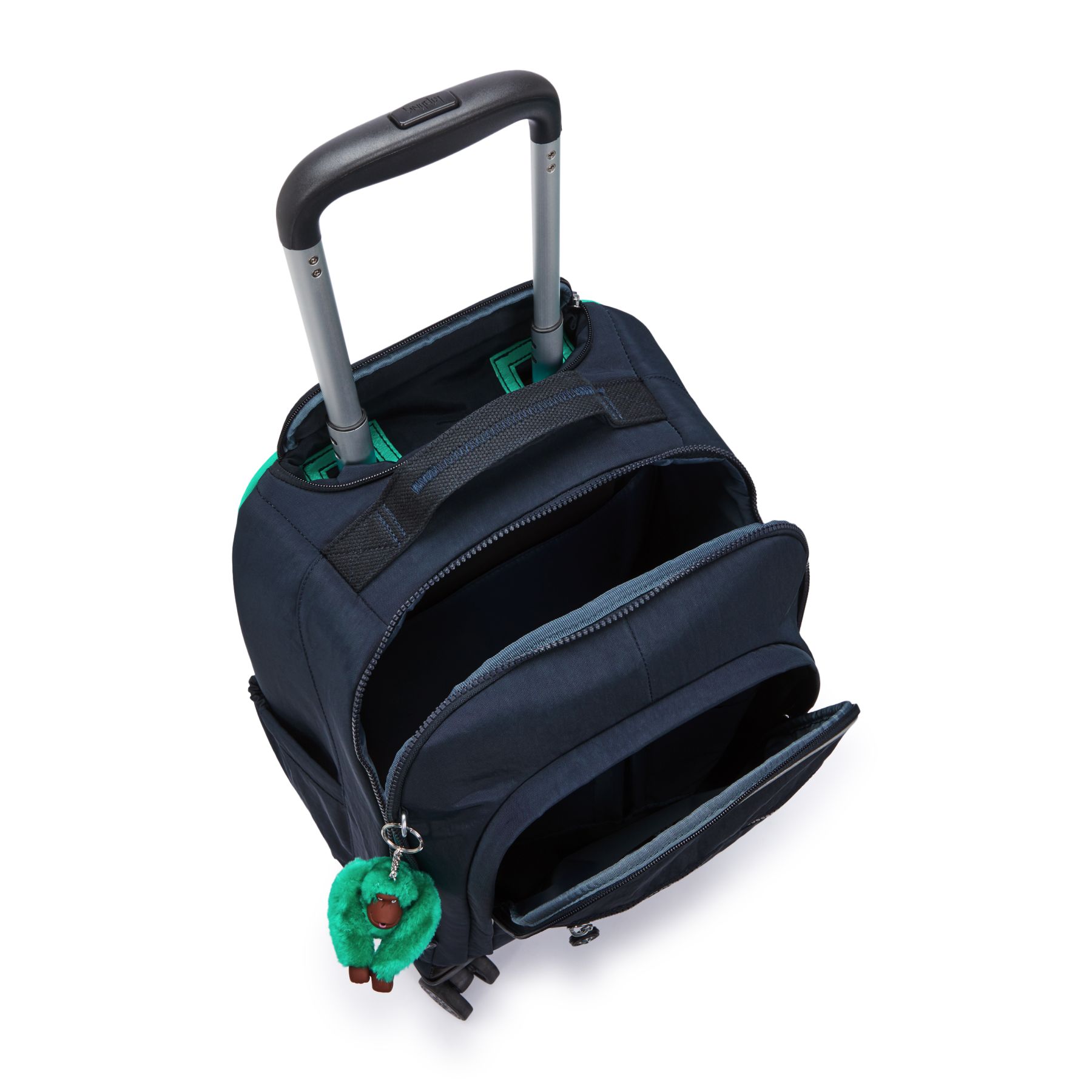 NEW ZEA Grand sac à dos à roulettes pour enfants avec protection pour ordinateur - Blue Green Block