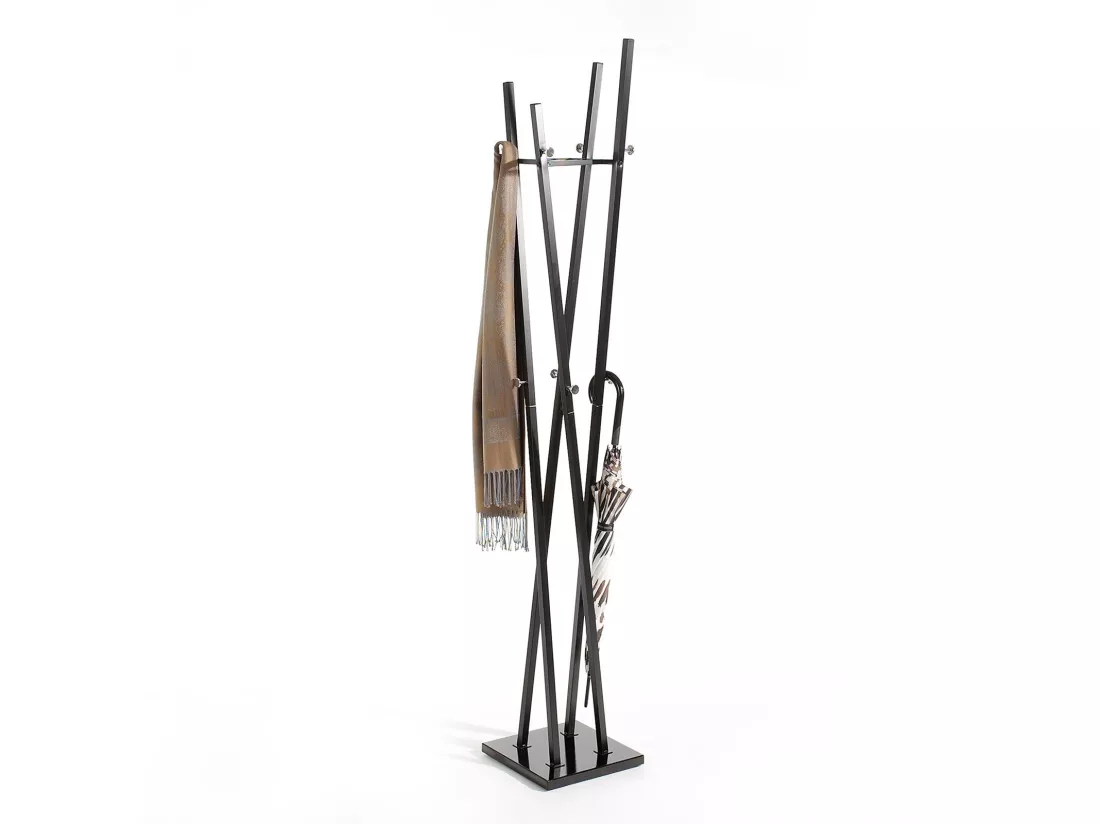Porte-manteaux VITUS portant à vêtements design contemporain structure en métal laqué noir