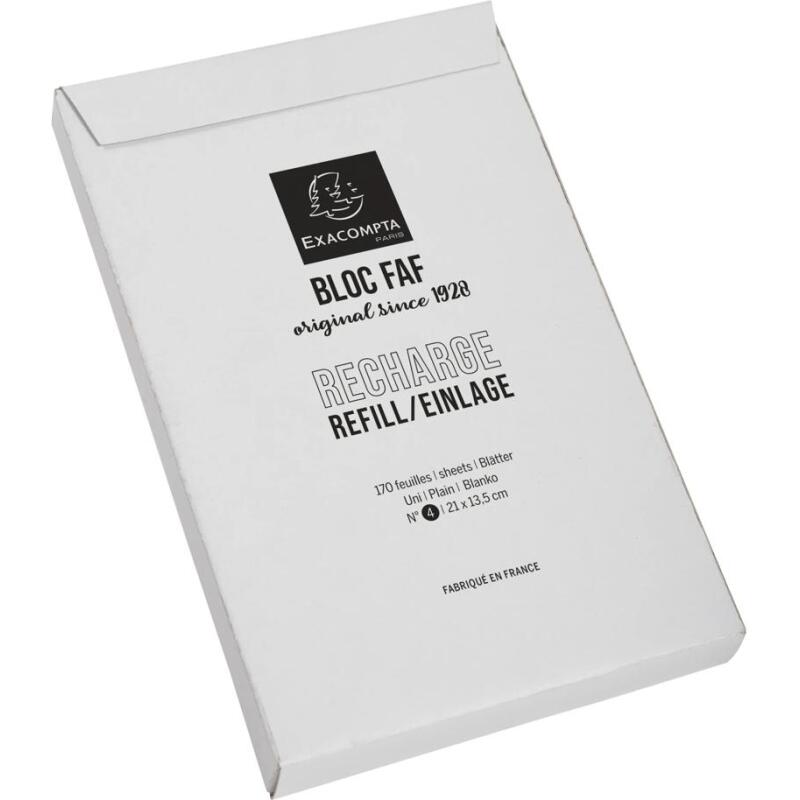 RECHARGE FAF n°4 21 x 13,5 cm 85 feuilles