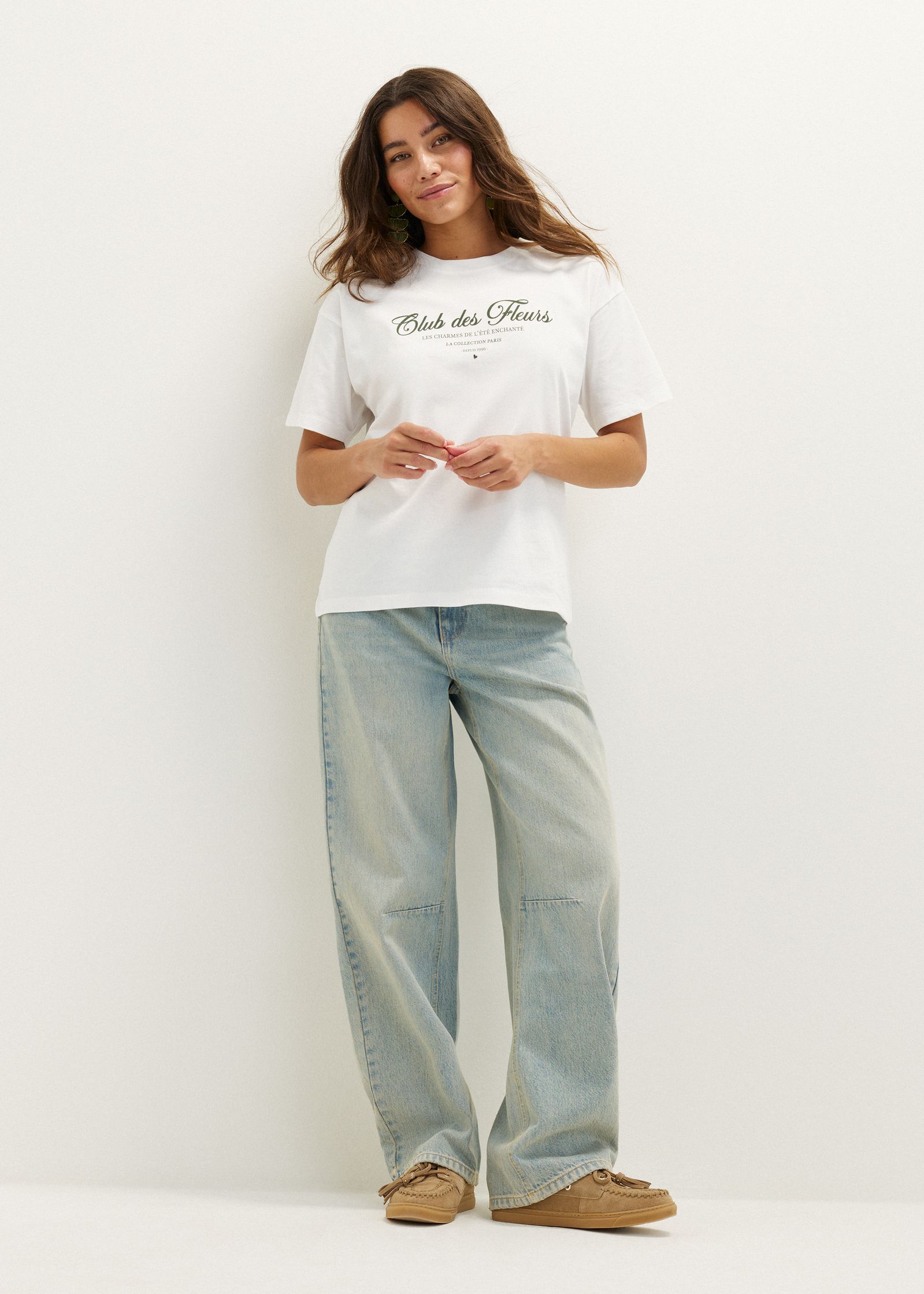 T-shirt met tekstprint