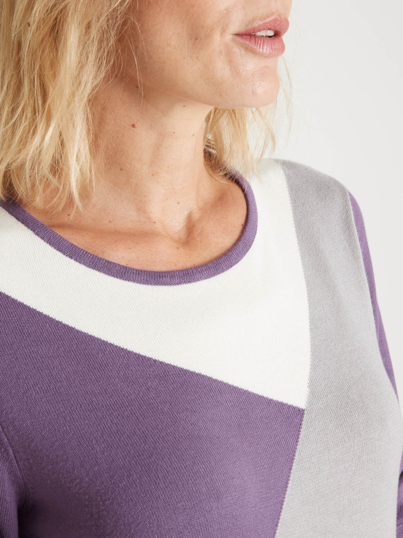 Pull en maille jersey intarsia