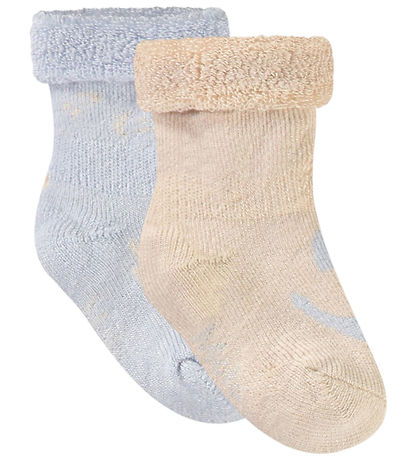 Molo Socken - Bambus - 2er-Pack - Nodda - Skywriting/Beige