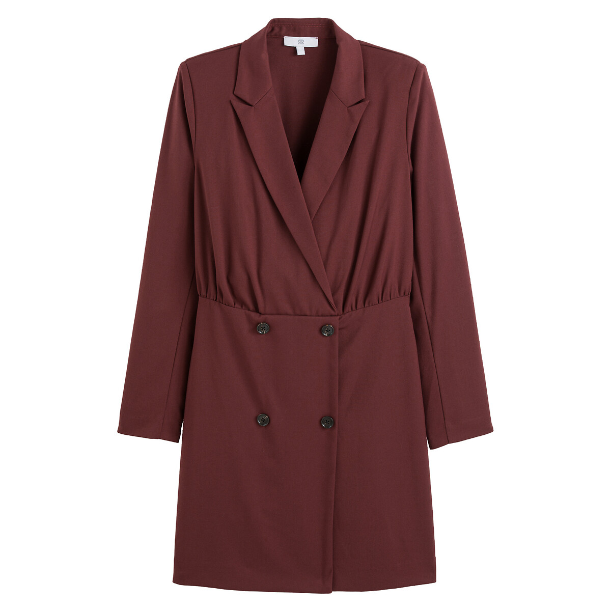 COLEÇÃO LA REDOUTE<br>Vestido curto, estilo blazer, mangas compridas