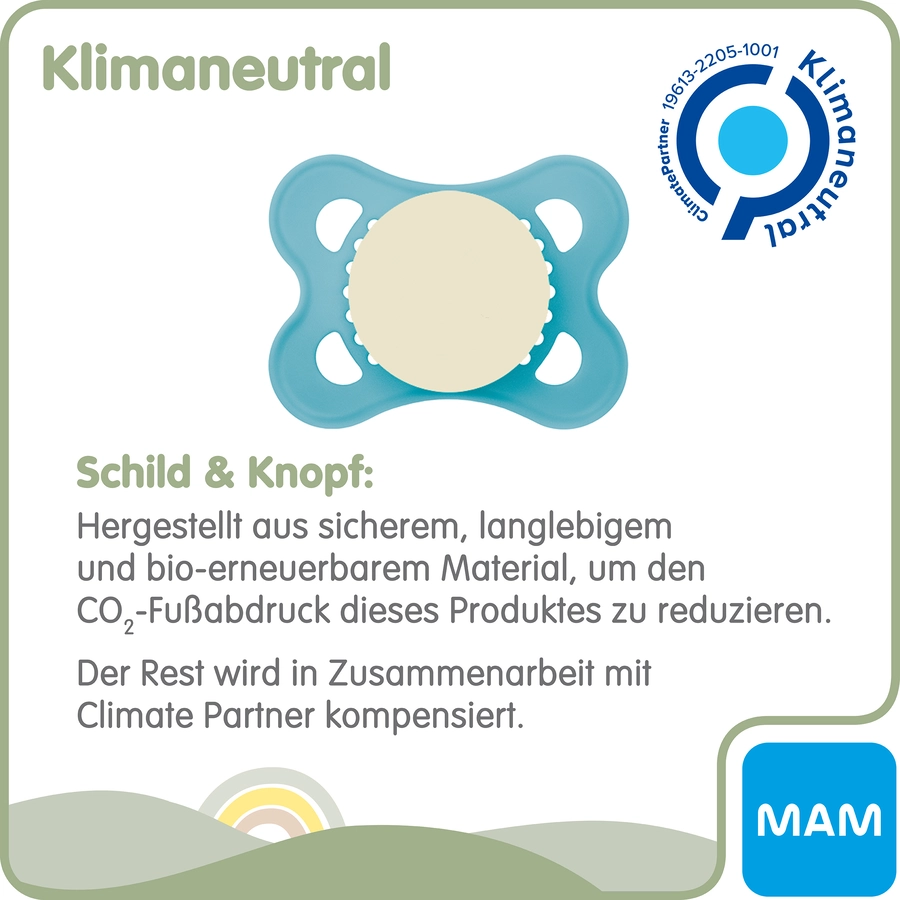 MAM Schnuller Original Night Silikon 2 Stück 0-6 Monate HaseMond