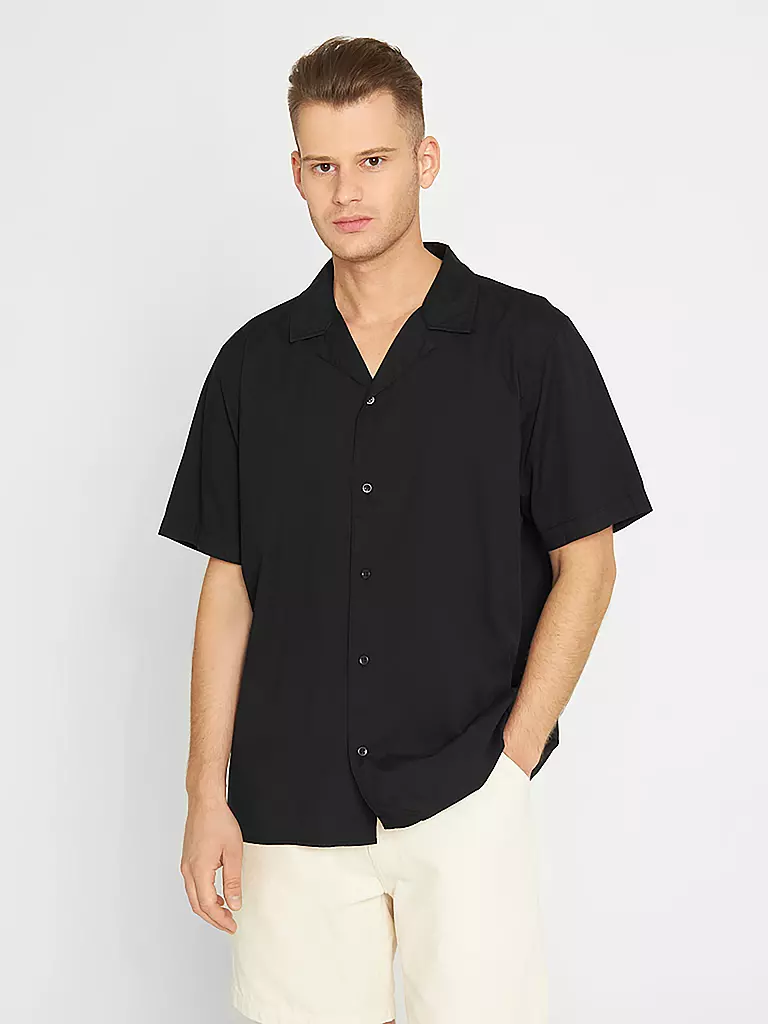 KNOWLEDGE COTTON APPAREL Hemd schwarz
