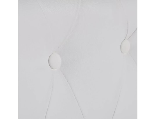 VIDAXL - Canapé à 3 places cuir synthétique blanc