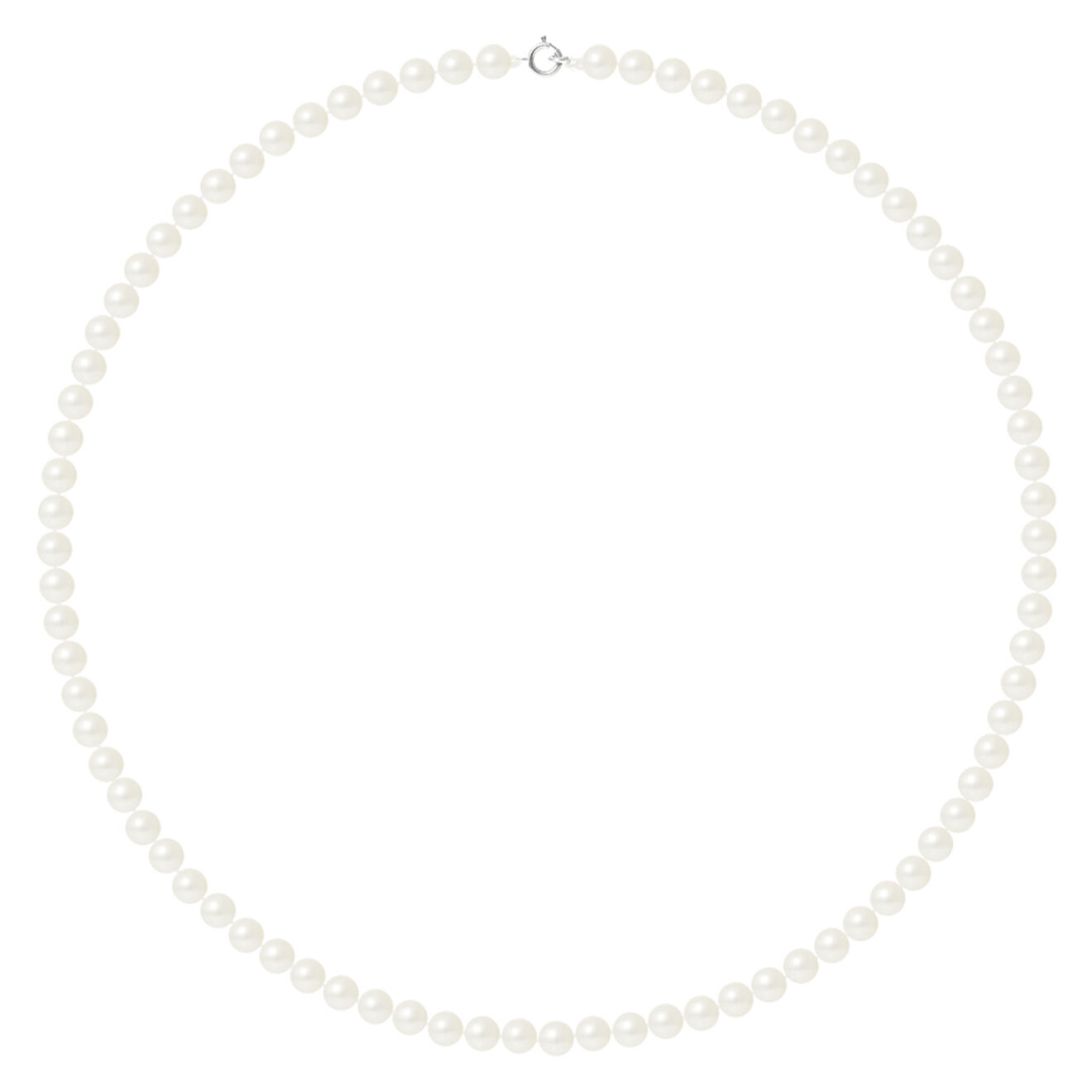 Mitzuko Collier Rang Perles d'Eau Douce blanches or blanc