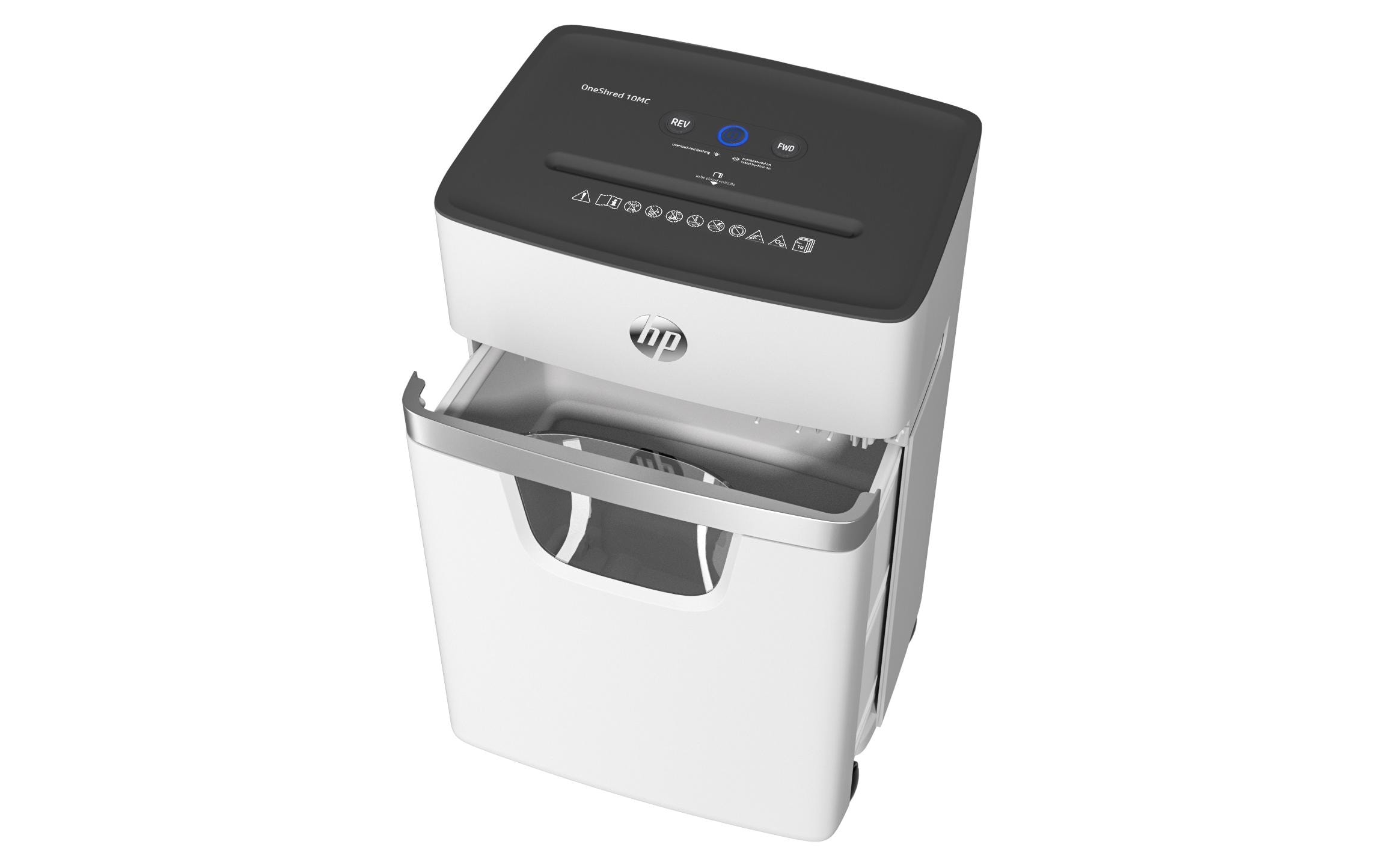 Aktenvernichter OneShred 10MC P-5, 10 Seiten<br>Dokumentenvernichter von HP