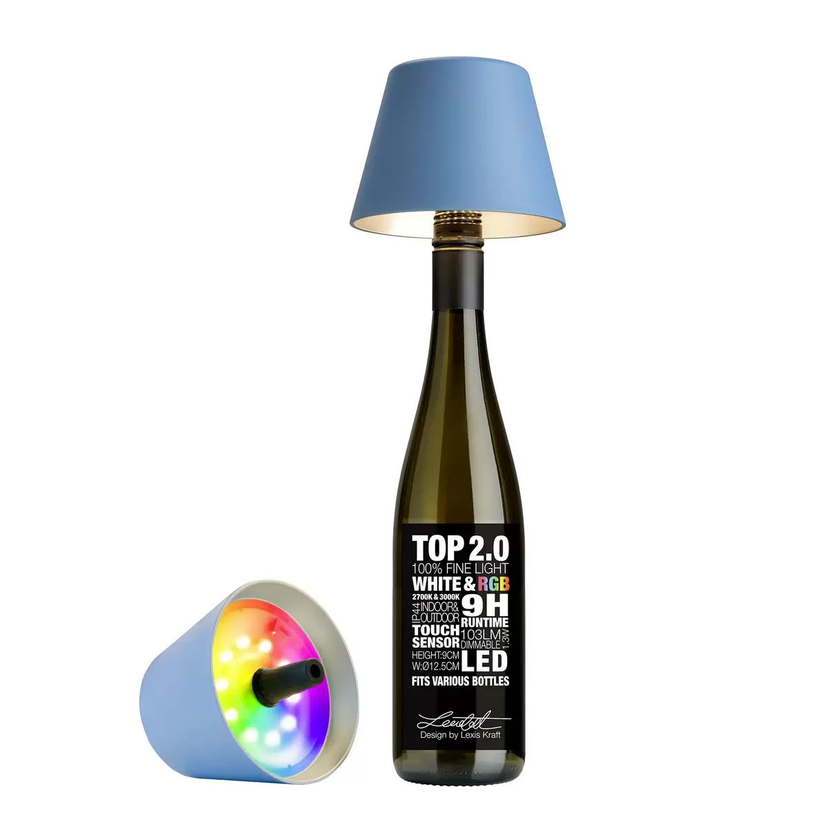Tischleuchte Sompex Top Lampe 2.0 blau blau,braun