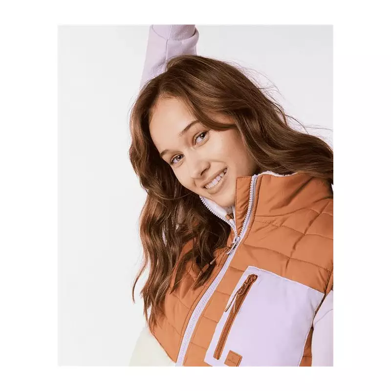 Veste femme RIPCURL Anti-Series Anoeta Fleece Vest Light Brown