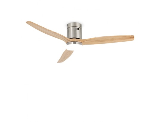 IKOHS - Ventilateur plafond Lightcalm nickel - ventilateur de plafond 40w dc reverse