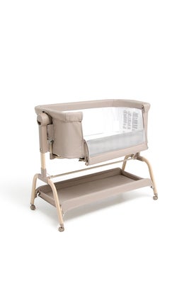 Beemoo CARE Motion Bedside Crib, Taupe/Wood