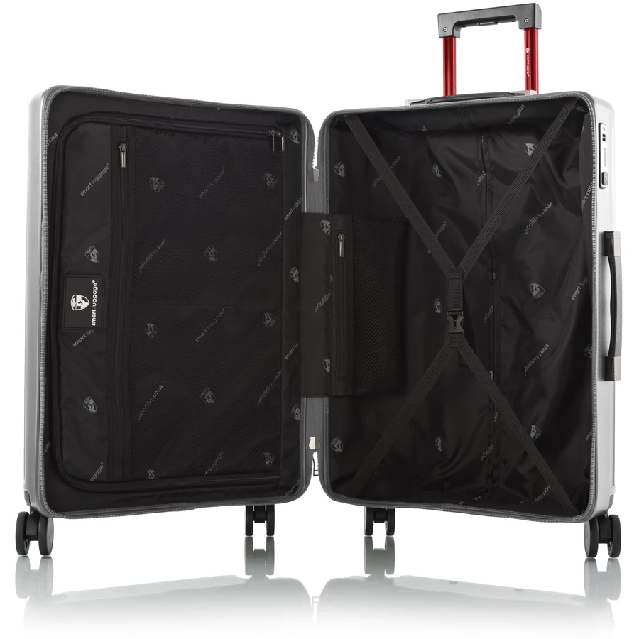 Heys SmartLuggage - 4-Rollen Trolley M silver