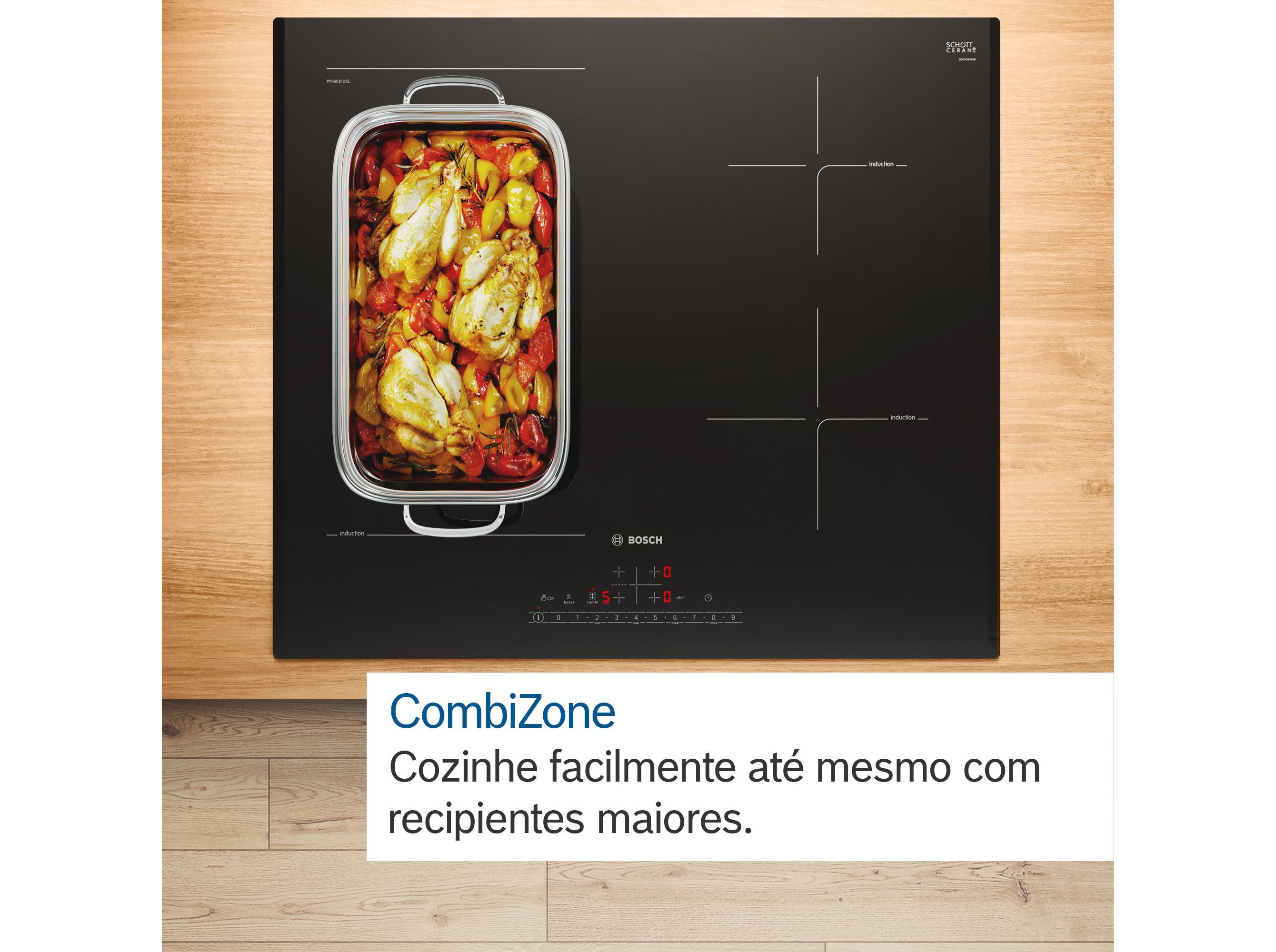 PLACA DE INDUÇÃO BOSCH PVS631HC1E PRETO 60CM