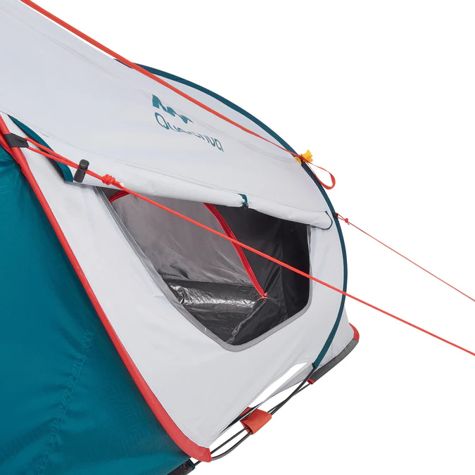 Decathlon Quechua - Barraca de Camping Impermeável Quechua 2 Second XL Fresh & Black para 3 Pessoas