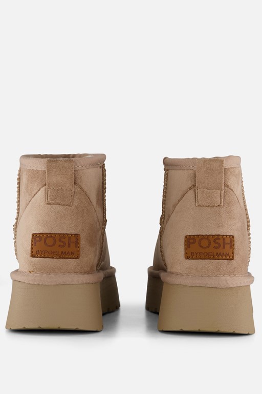 POSH by Poelman Gevoerde boots glitter beige