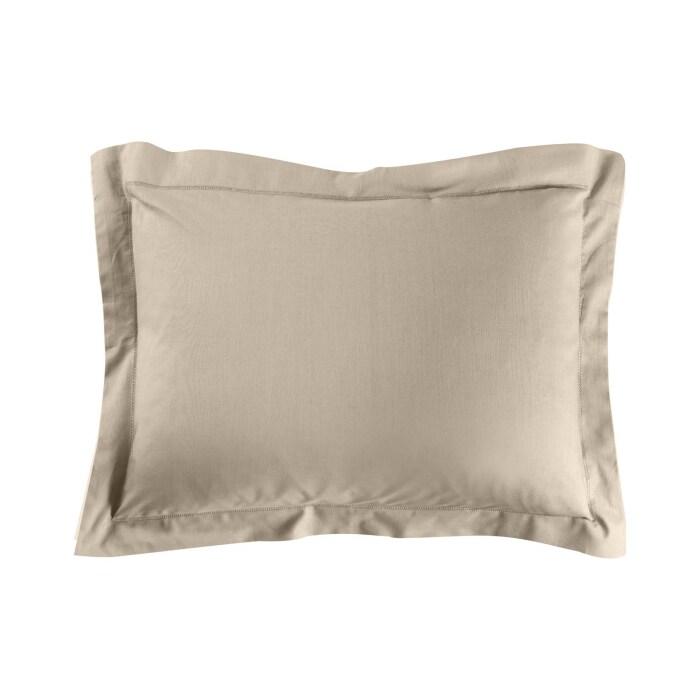 TAIE OREILLER 50X70CM UNI 57 FILS LINA SABLE