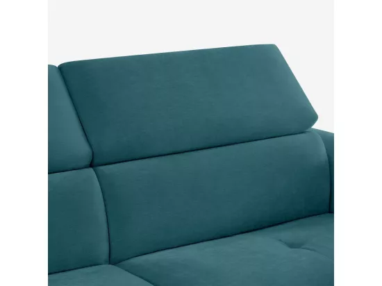 HABITAT - Canapé convertible 3 places en tissu - Bleu canard - Design by Roberto Bendini - Quito