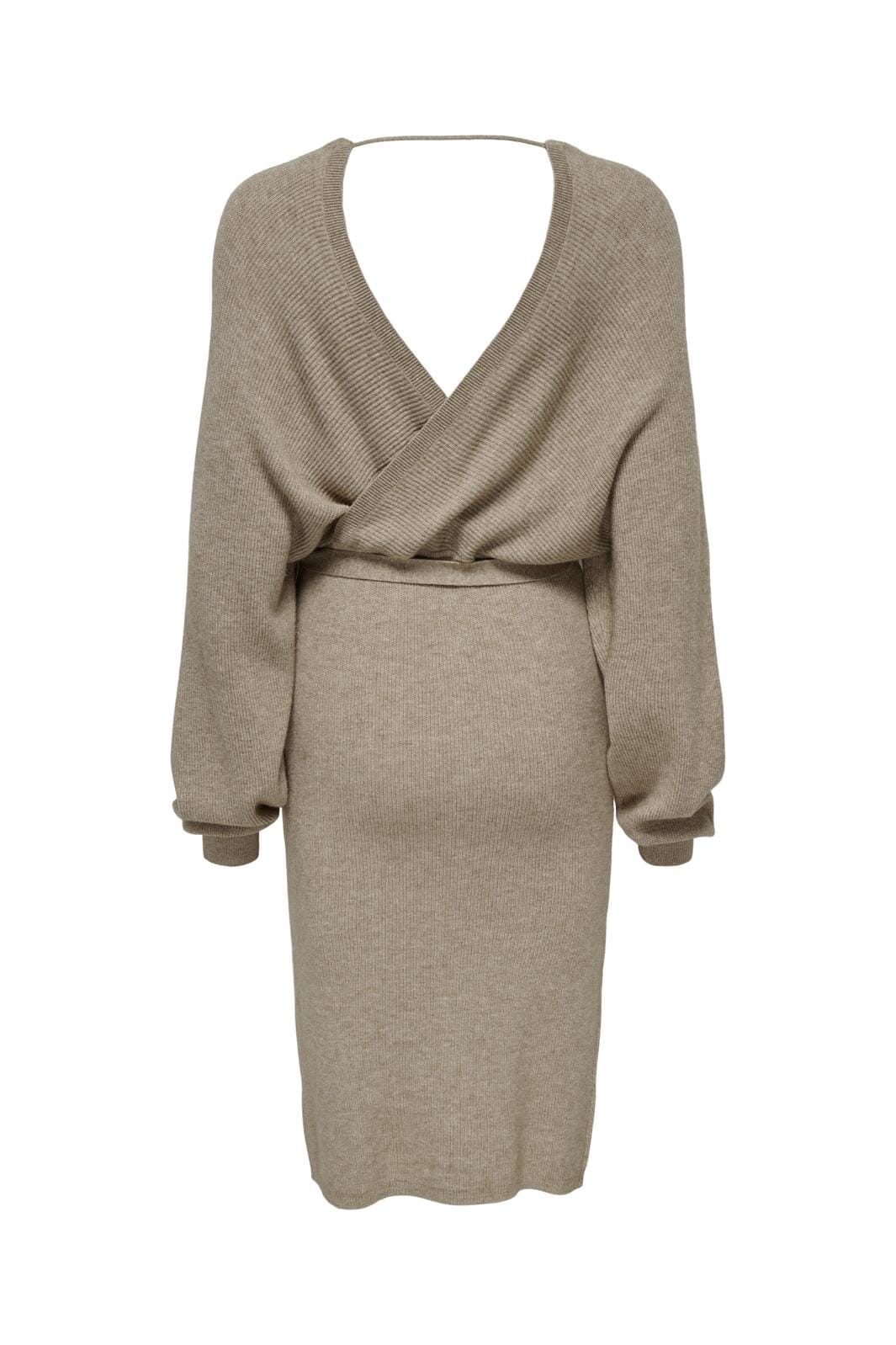 Only Onlibi Ls Rib V-Neck Dress Cc Knt