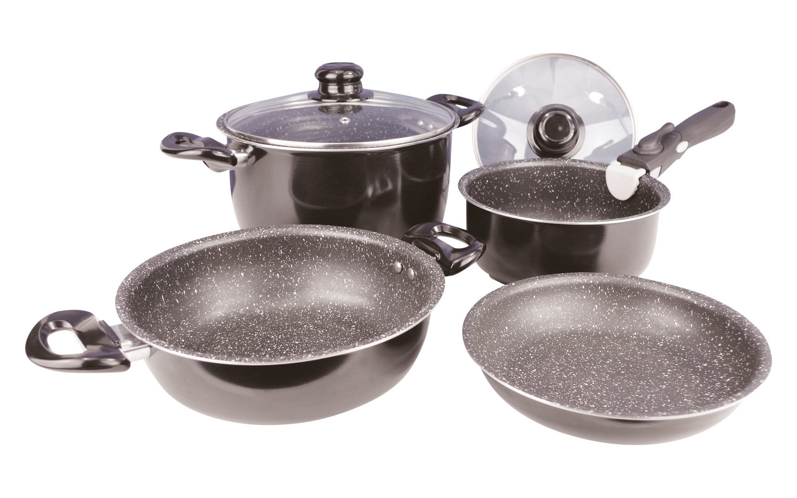 Gimex Black Line Kochtopf-Set 7-tlg.