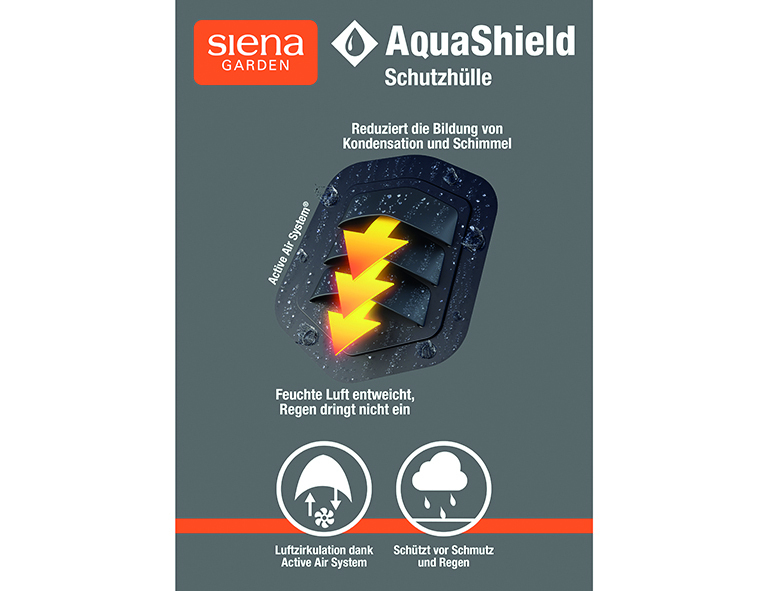 AquaShield Gas-Grillhülle L - hellgrau - 148x61 cm