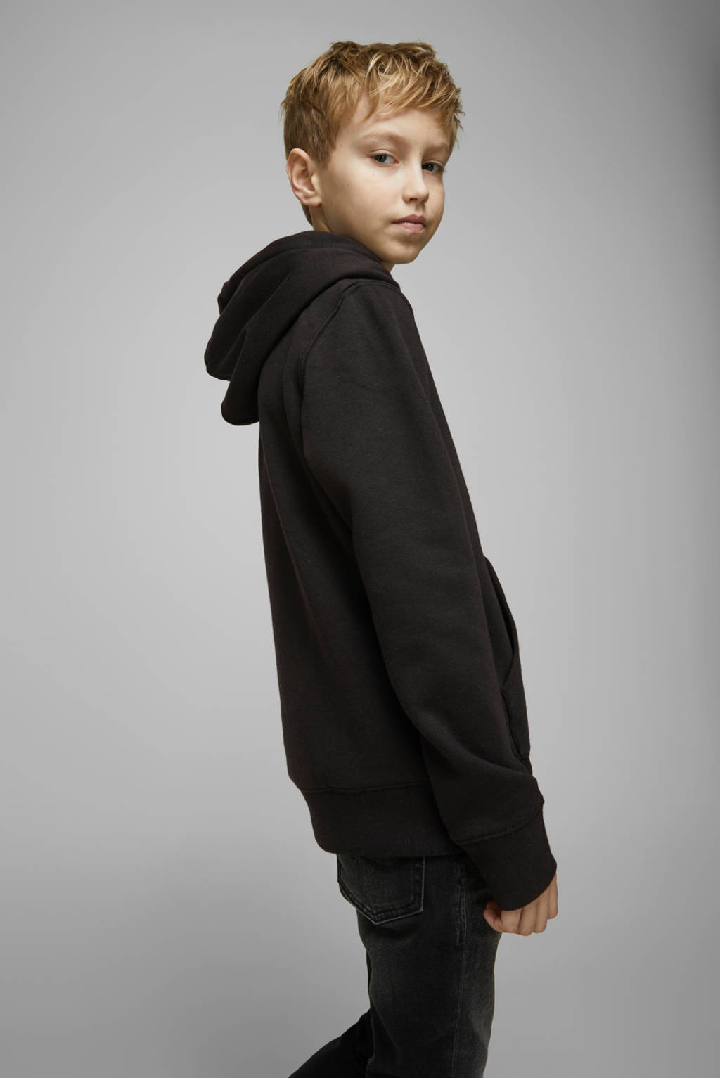 JACK & JONES hoodie JJESOFT zwart