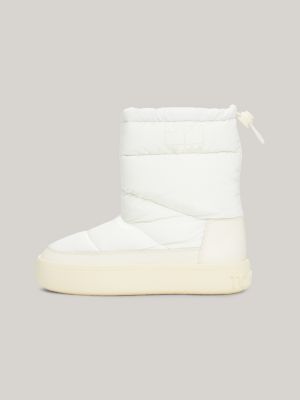 Botas puffer recicladas com acabamento brilhante