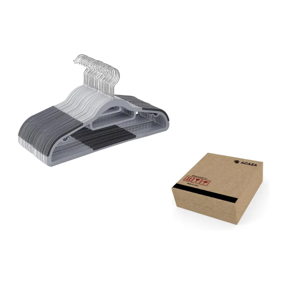 Kunststof kledinghangers - antislip - draaibare haak - 30 stuks - grijs