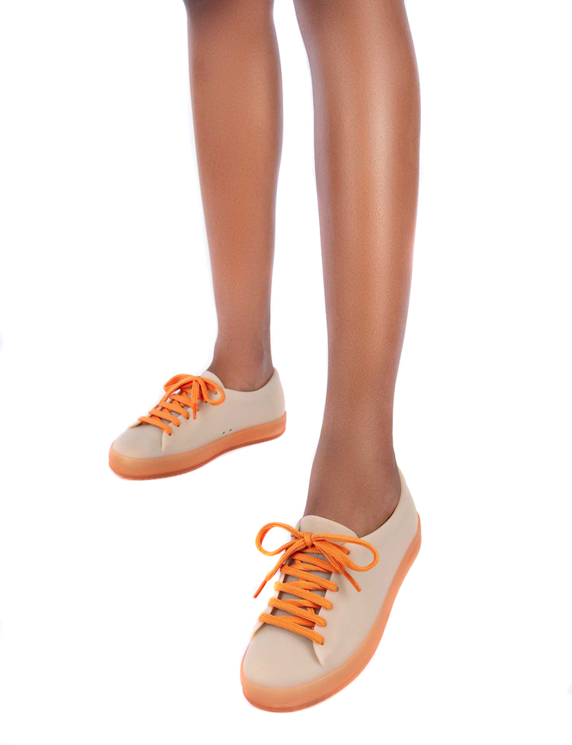 Ladies' Boogie Sneakers Beige and Orange
