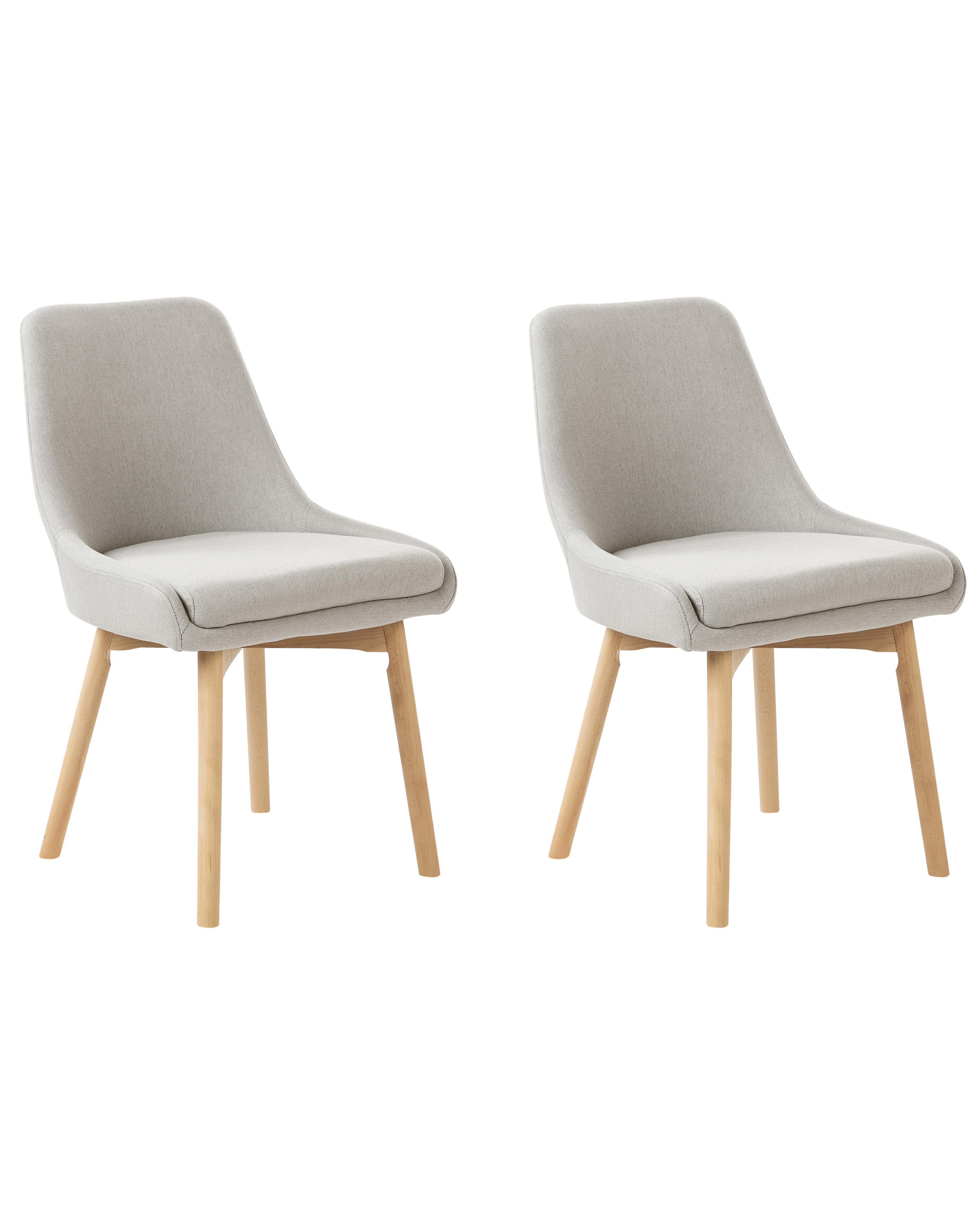Set van 2 eetkamerstoelen MELFORT Lichtgrijs