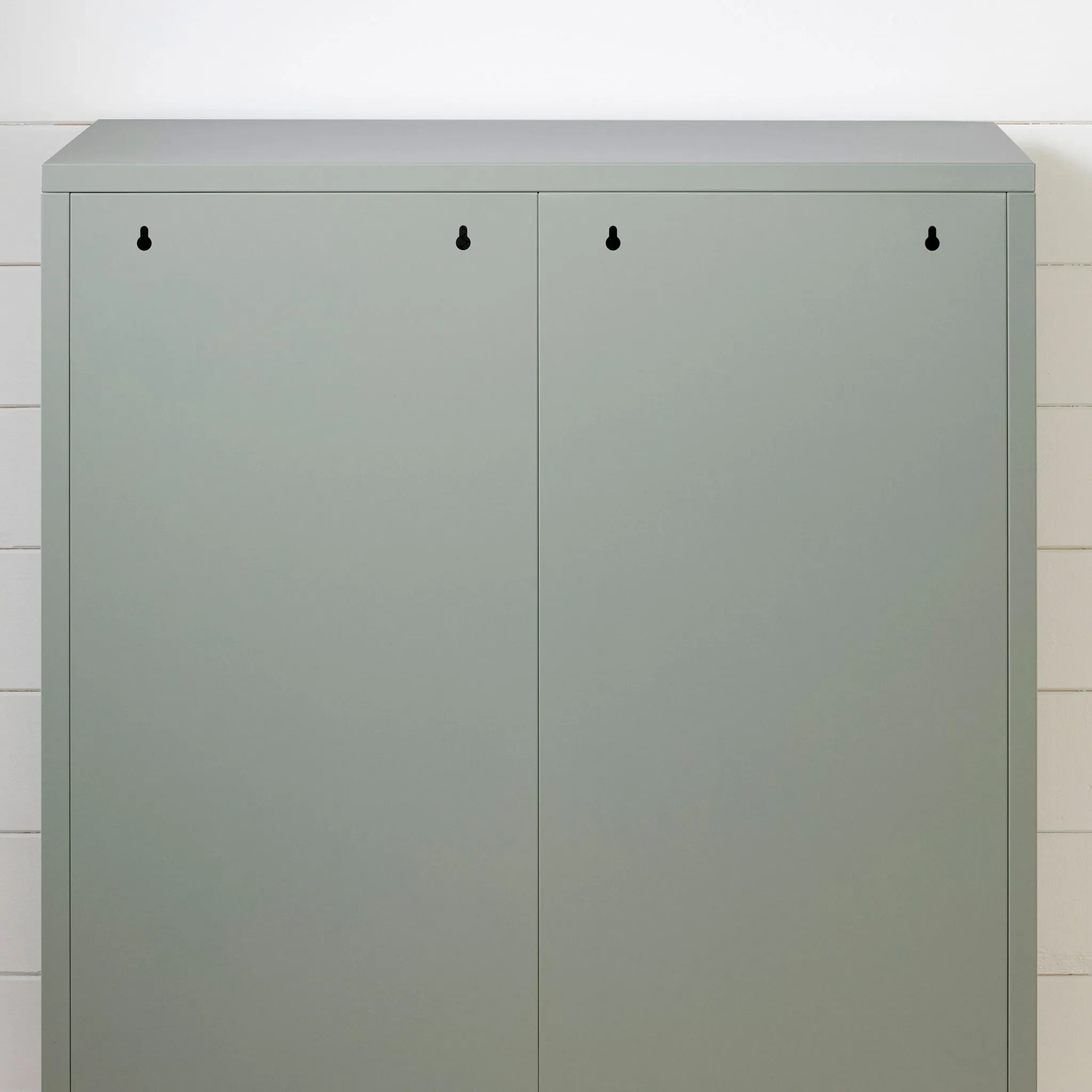South Shore Meuble de Rangement avec Portes Grillagées en Métal Crea - Vert Sauge