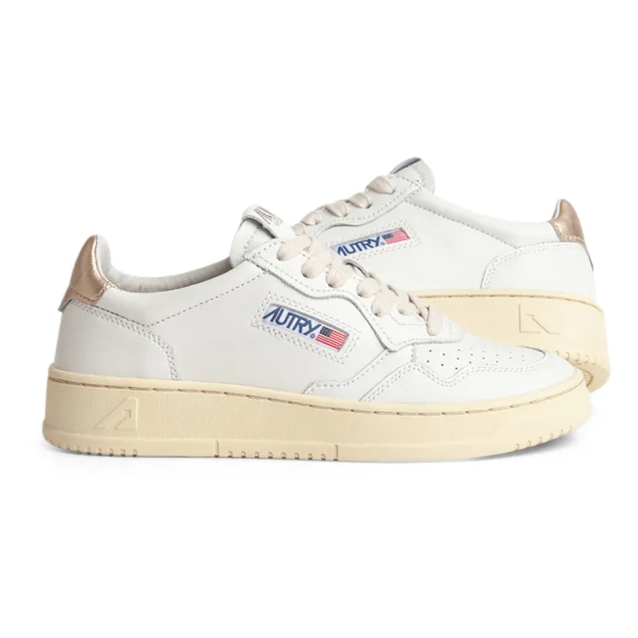 Autry Baskets Medalist Low Cuir | Doré