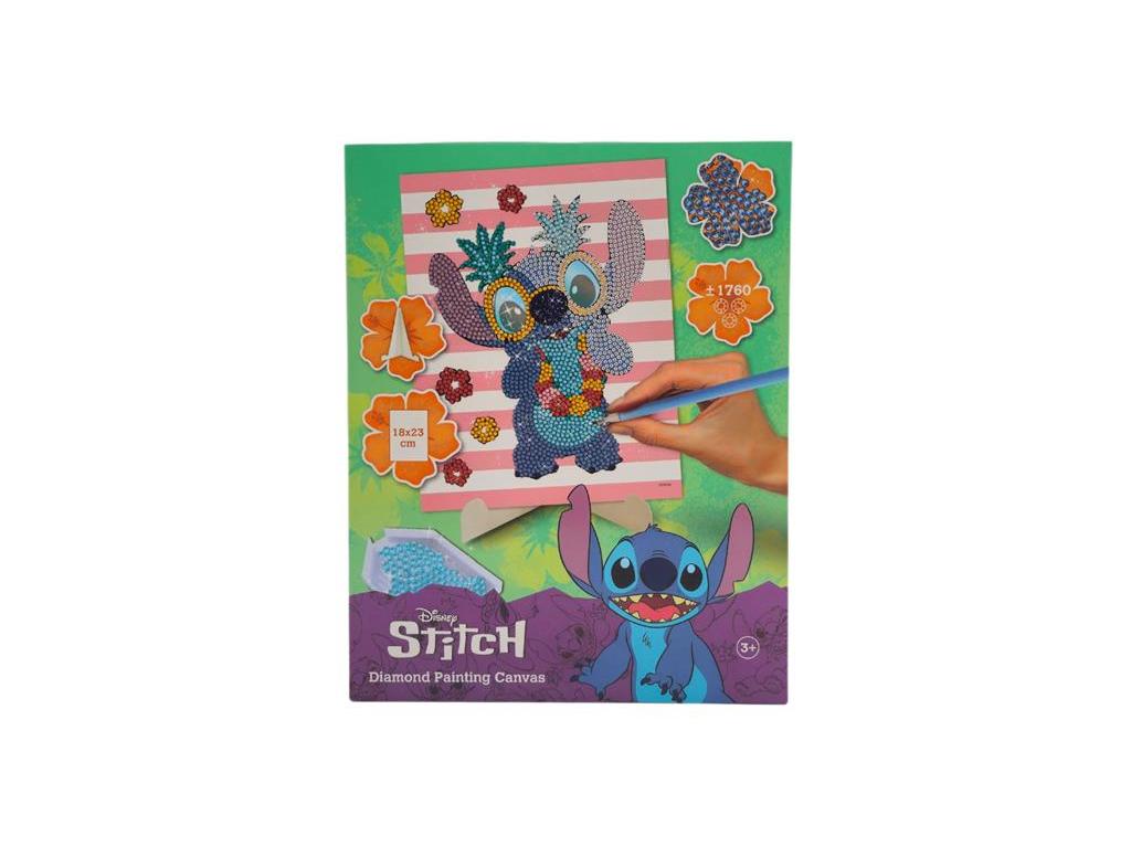 PINTA C/ DIAMANTES STITCH CANVA 18X23 CM