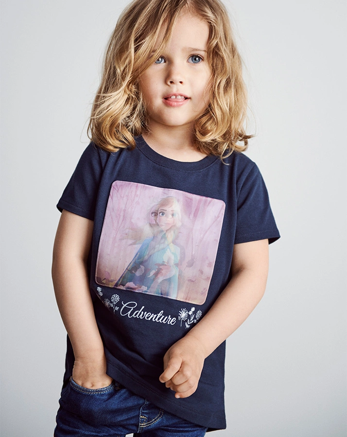 T-Shirt NMFFROZEN mit Wackelbild in dunkelblau