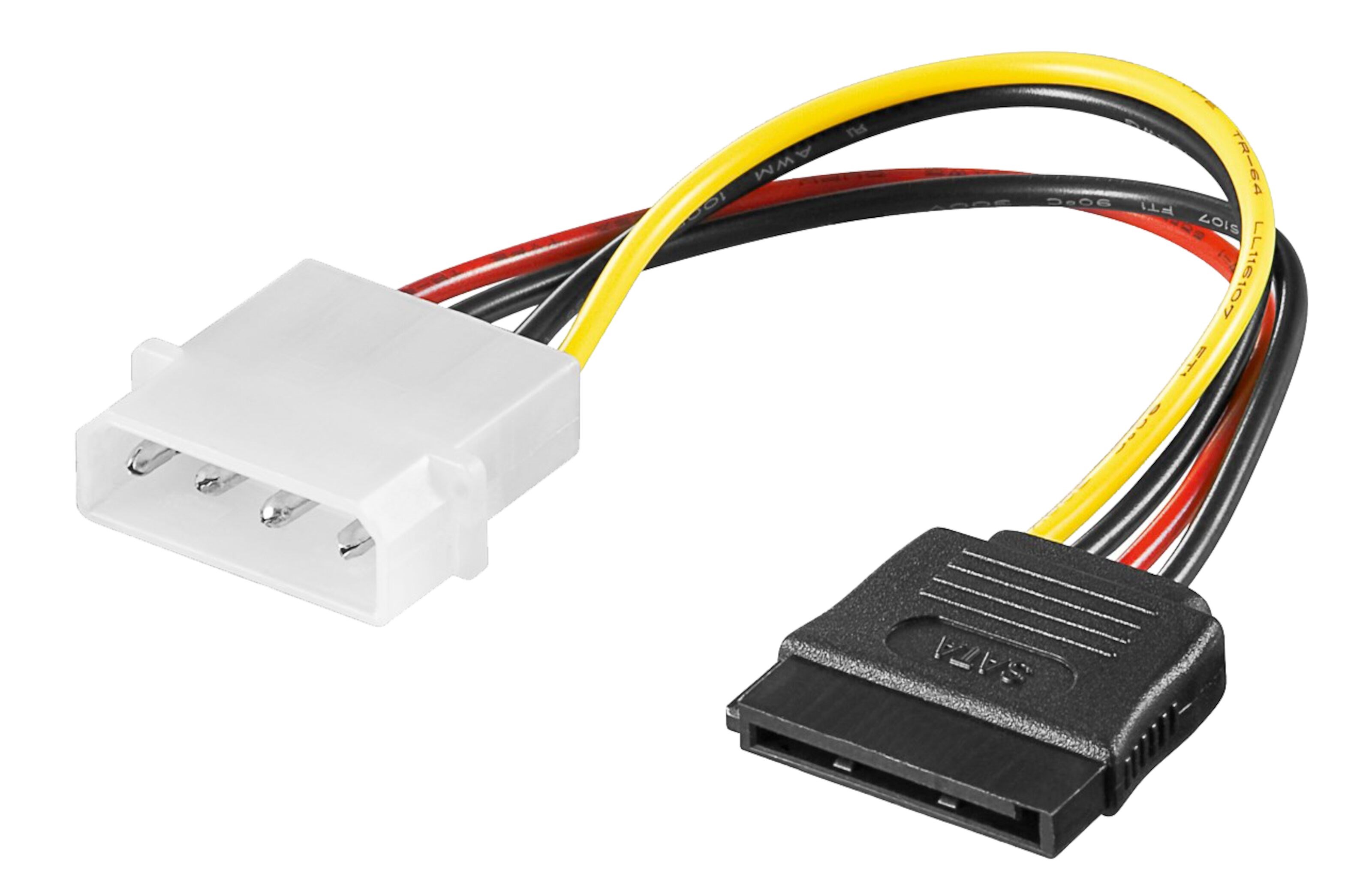 Luxorparts Strømadapteren 4-pinners Molex til Sata