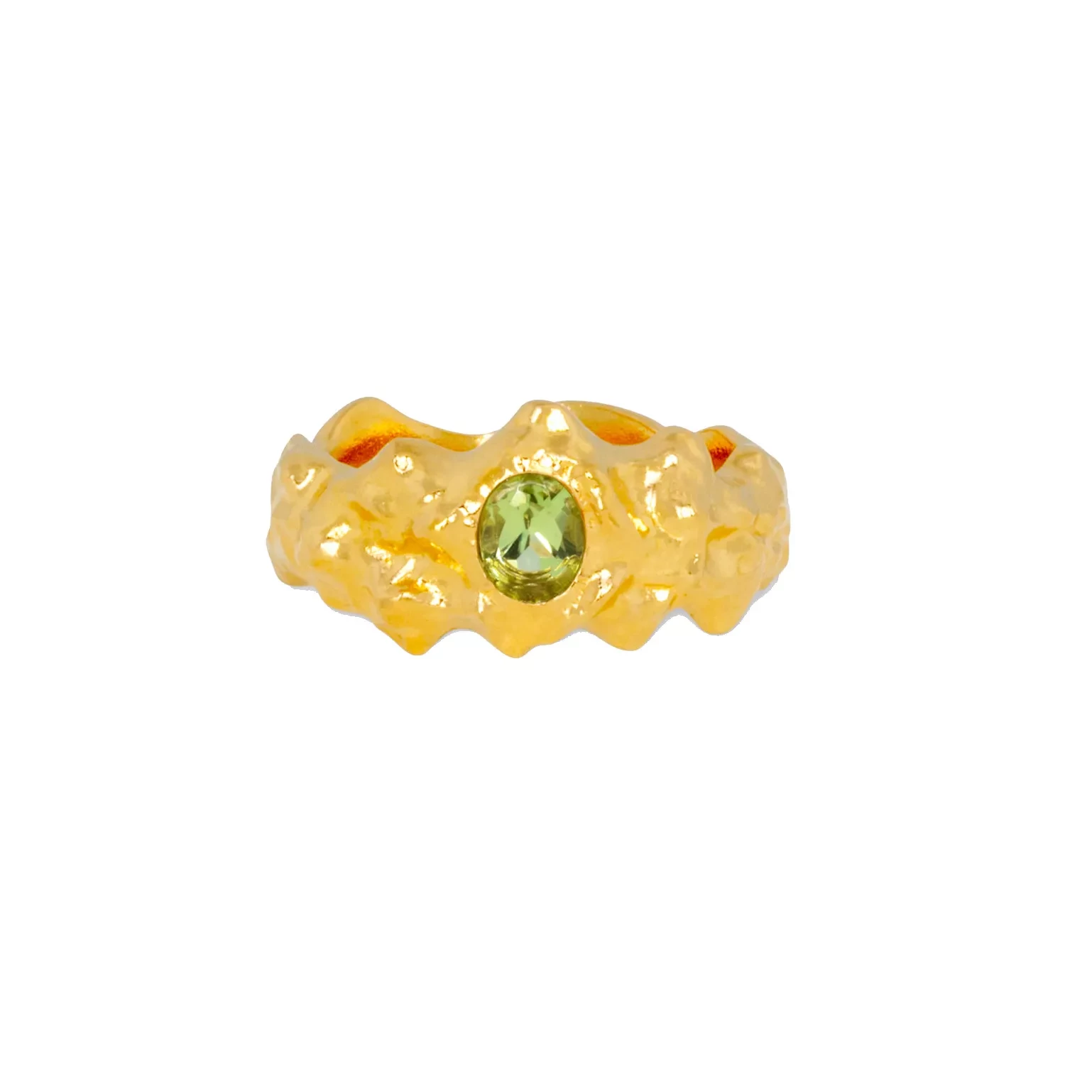 IX Studios Nora Green Ring 22 kt. Forgyldt Sølv DMN0342GRGD