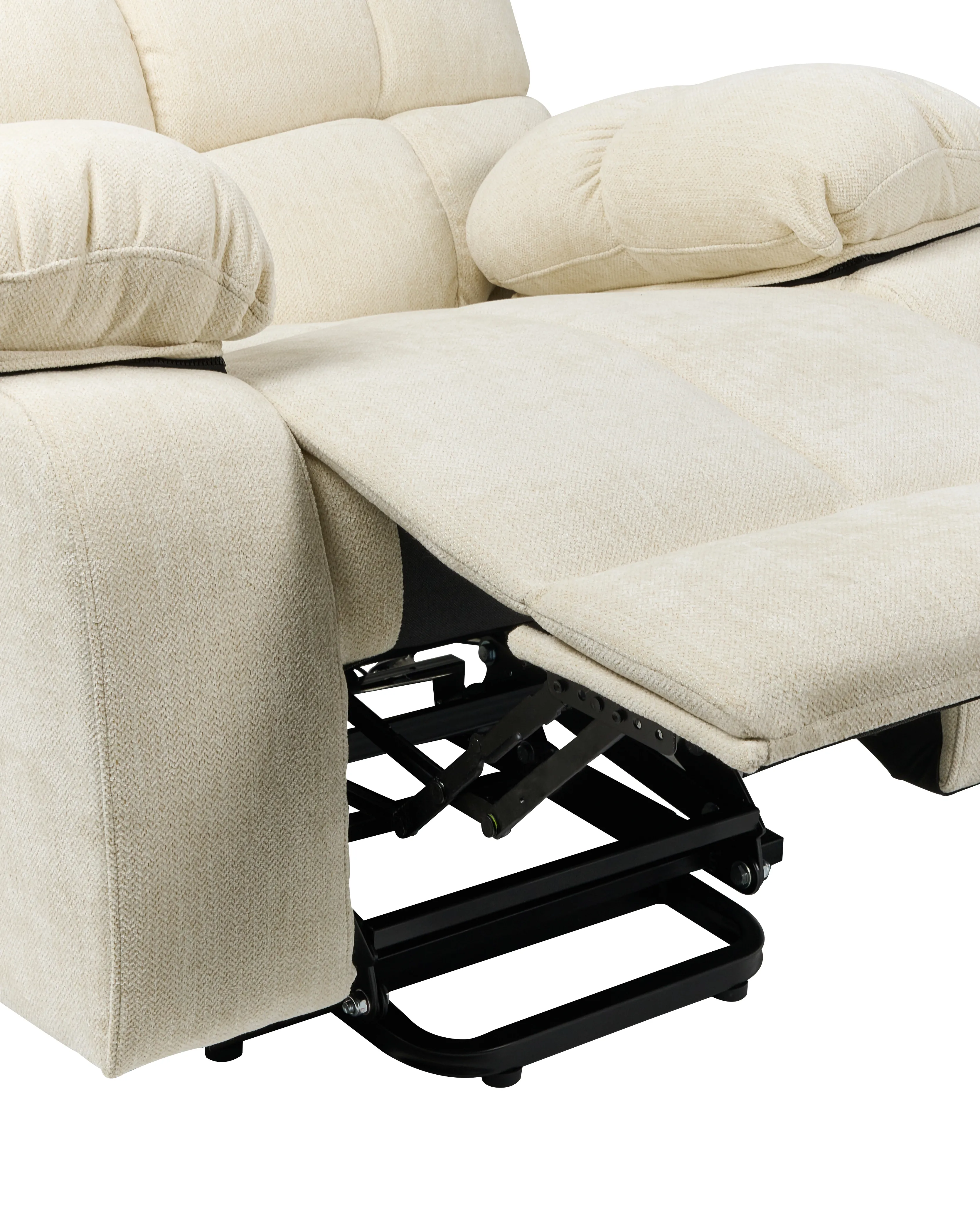 Elektrische relaxfauteuil ARES inclusief voetensteun Stof Lichtbeige