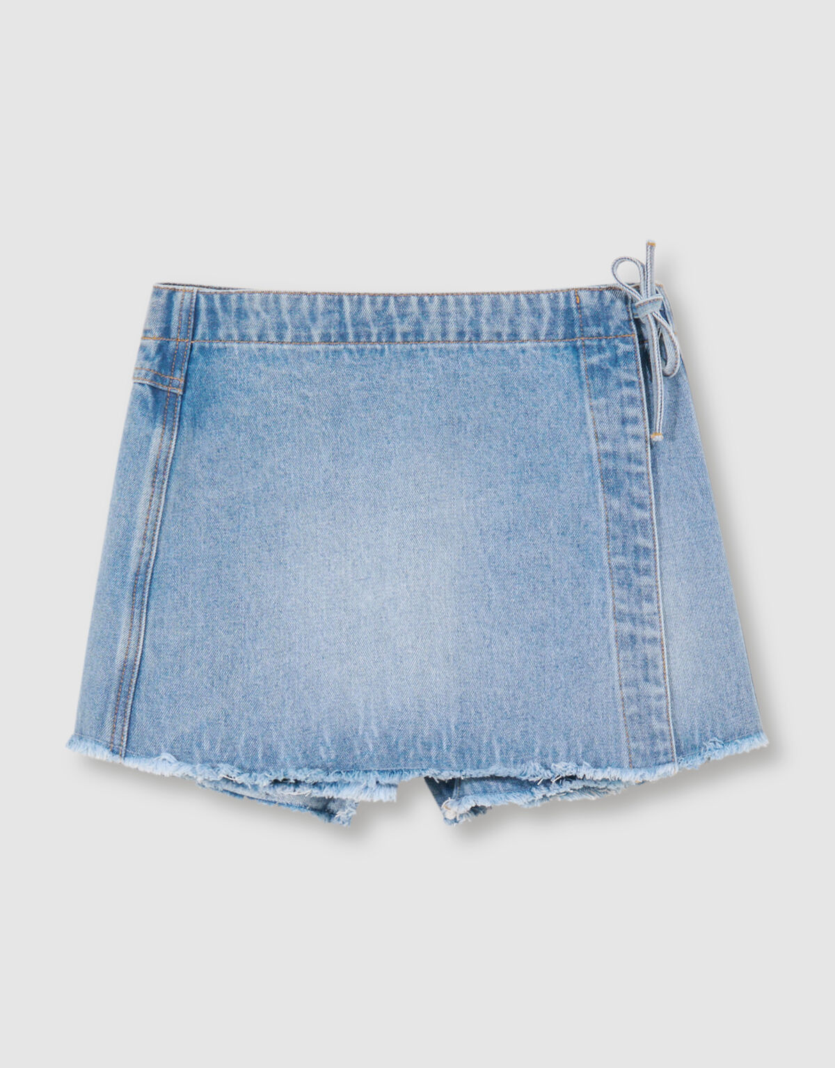 Denim Wrap Skort