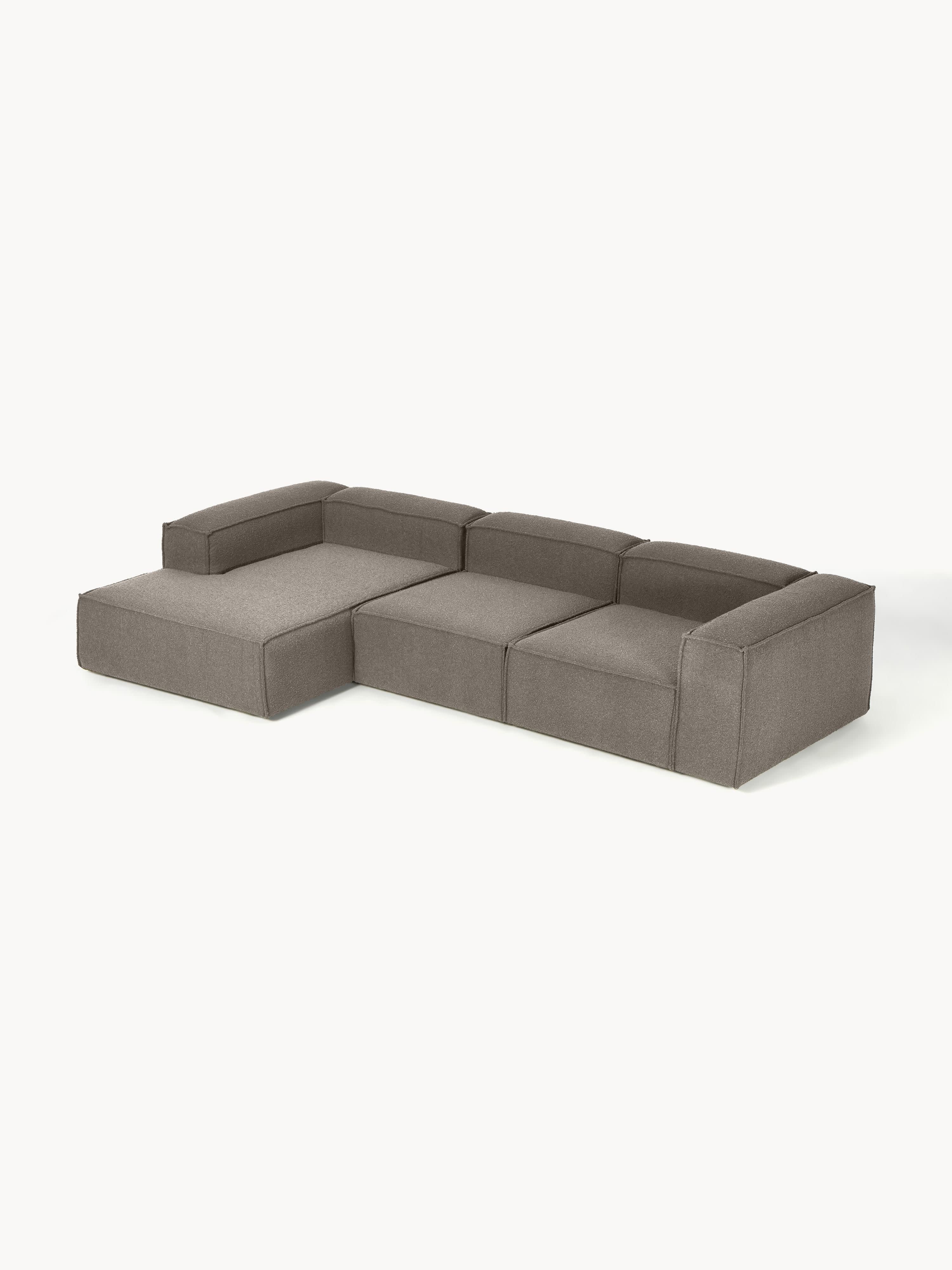 Bouclé modulaire hoekbank Lennon (4-zits)