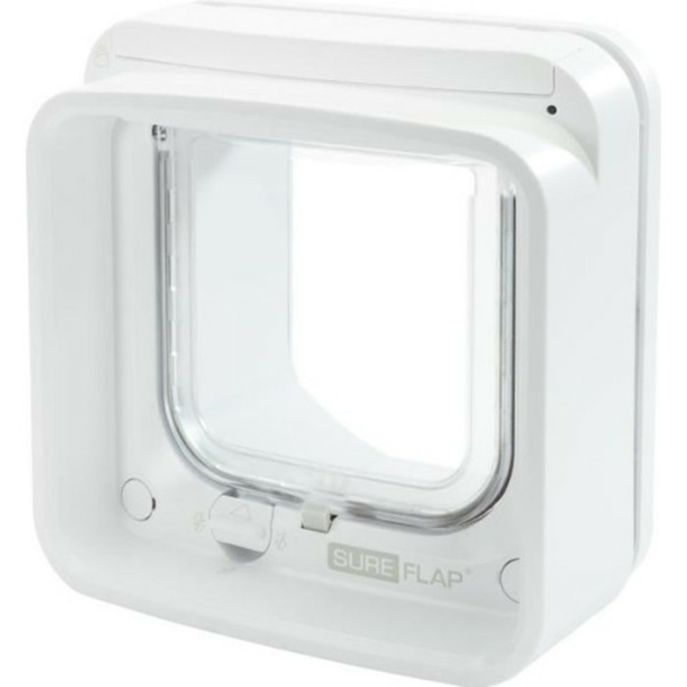 Chatiere a puce électronique connecté - blanc - 142 mm x 120 mm (livré sans le hub)