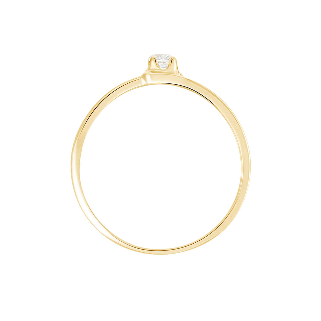 Bague Veroucha Or Jaune Oxyde De Zirconium