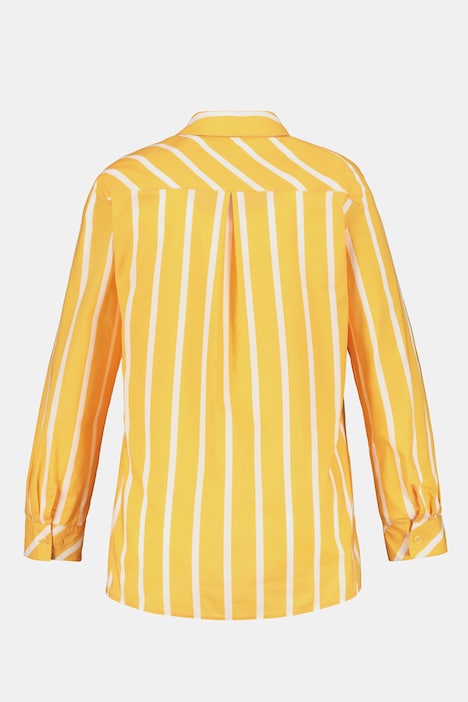 Hemdbluse, Streifen, Hemdkragen, Langarm