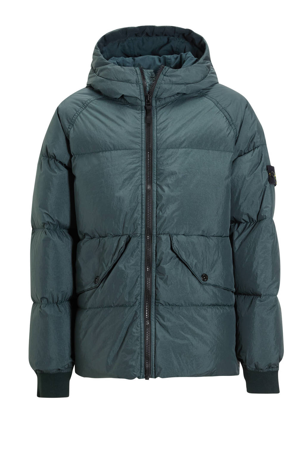 Stone Island gewatteerde winterjas petrol