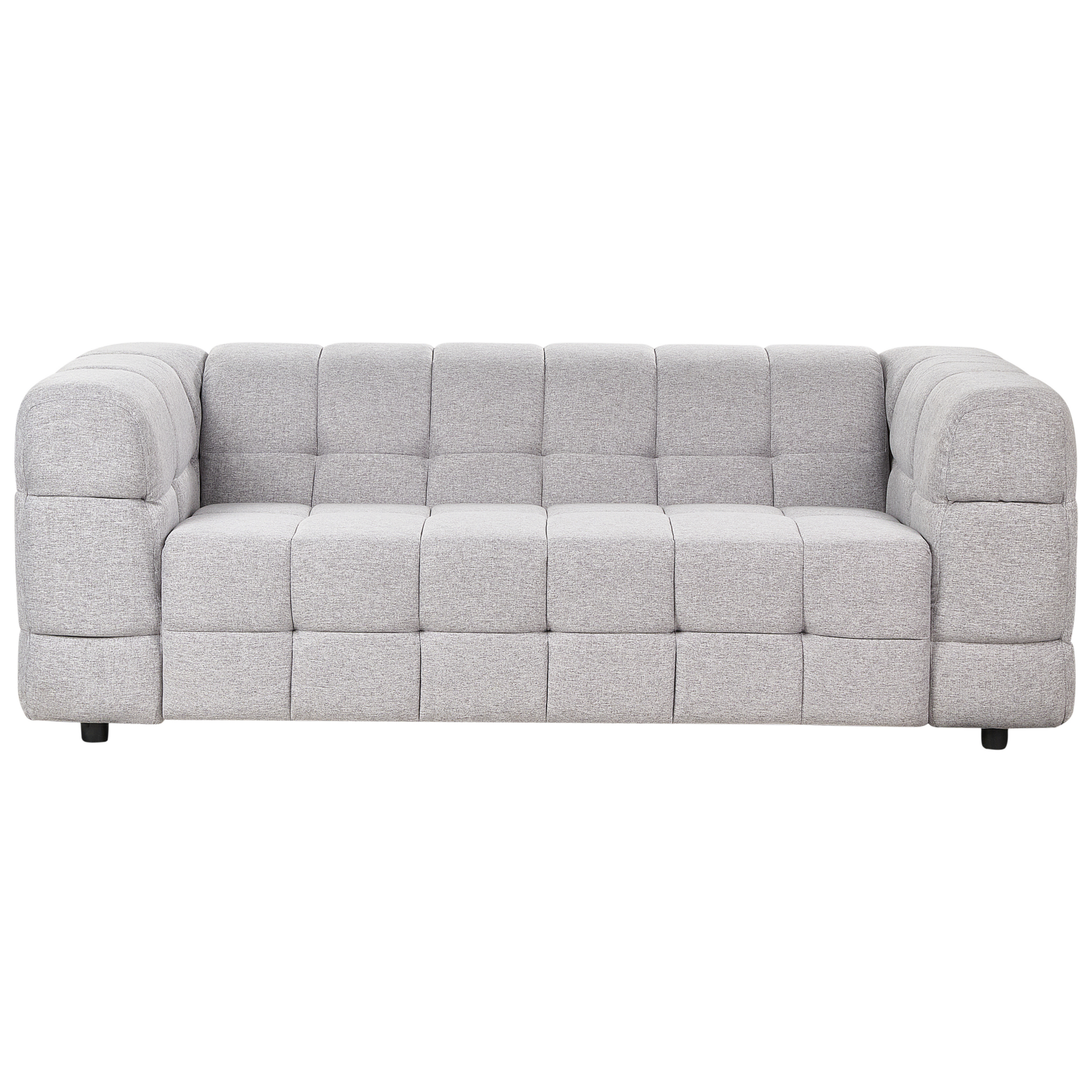 Beliani - MULLOLA - Driezitsbank - Lichtgrijs - Polyester