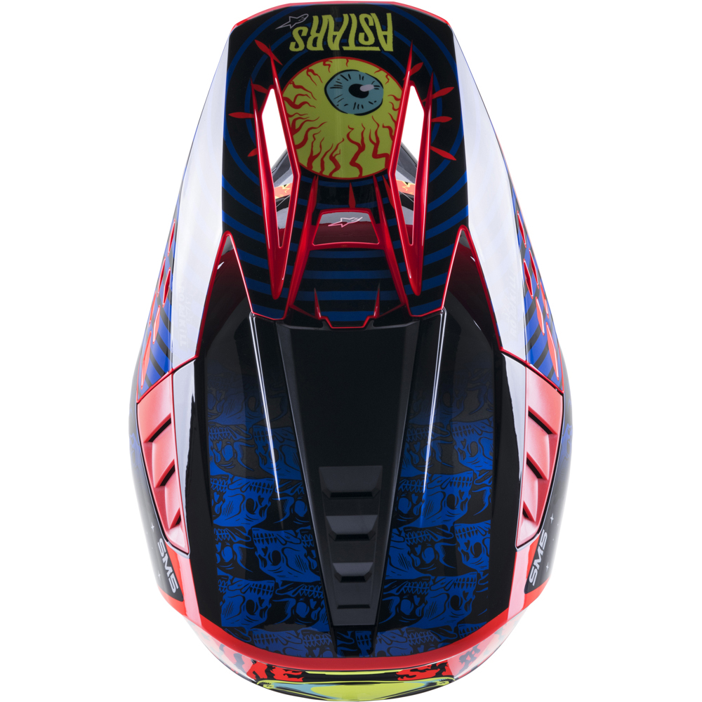 Alpinestars - Casque Supertech S-M5 Solar Flare Noir Brillant / Bleu / Rouge