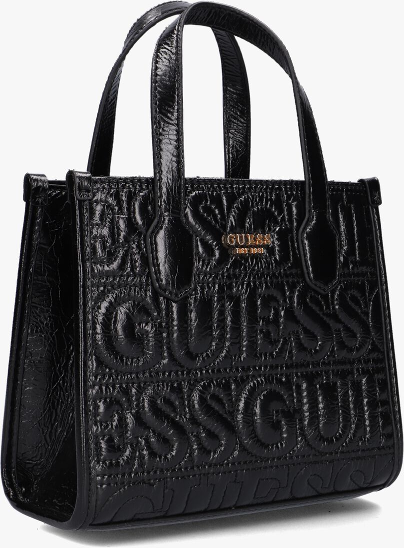 GUESS zwarte guess handtas silvana 2 compartment mini tote