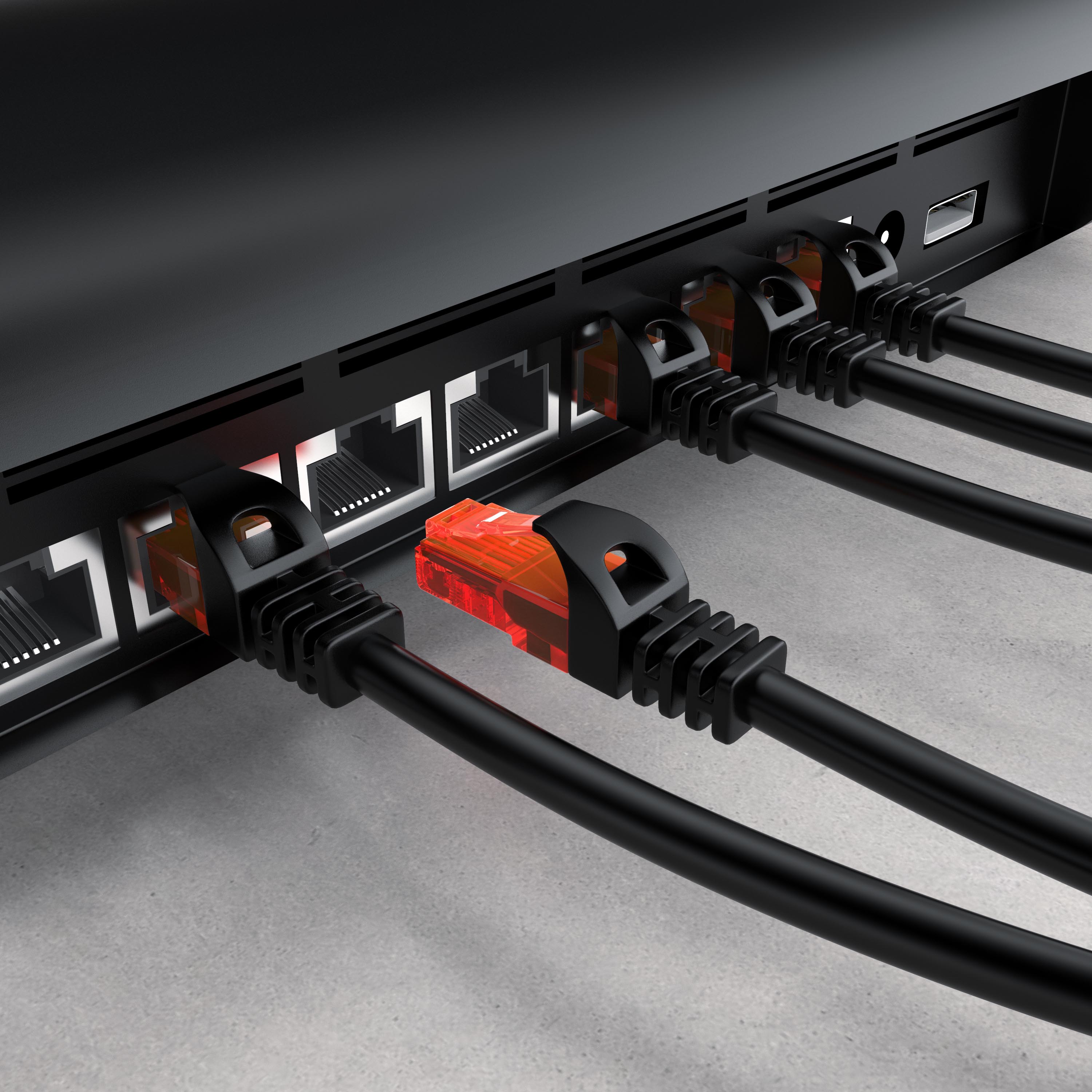 CSL 10x Cat 6 Gigabit Ethernet LAN Kabel - mehrfach geschirmt - UTP Gigabit - 1000 Mbit/s - Patchkabel - Netzwerkkabel - 0,5m
